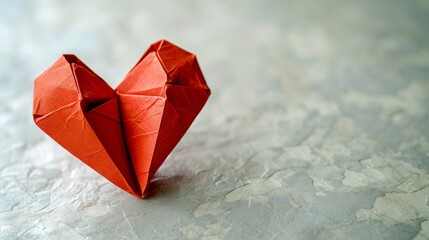 Crafted with Love: The Art of the Red Origami Heart