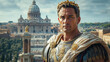 Roman Emperor Julius Caesar Augustus in The Ancient City of Rome