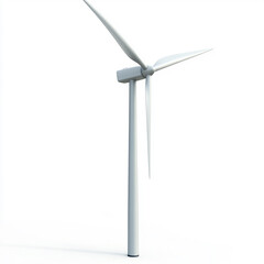 photo of a wind turbine, white background