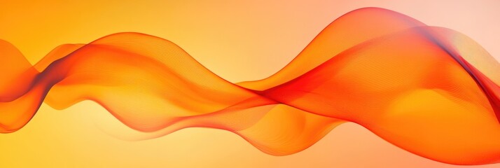 Wall Mural - Vibrant Orange Wave: Creative Business Element with Abstract Three-Dimensional Design