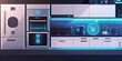 © Thanthara - Kitchen with smart appliances with display screen and a smart oven with voice-controlled settings, concept of Smart Home and Artificial Intelligence, created