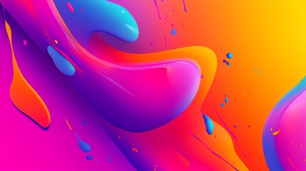 Leinwandbilder - A vibrant, abstract background with colorful splashes and gradients, adding energy and dynamism to any visual content or design project.