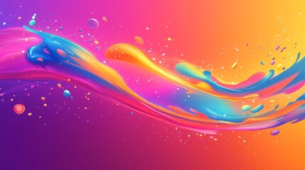 Leinwandbilder - A vibrant, abstract background with colorful splashes and gradients, adding energy and dynamism to any visual content or design project.