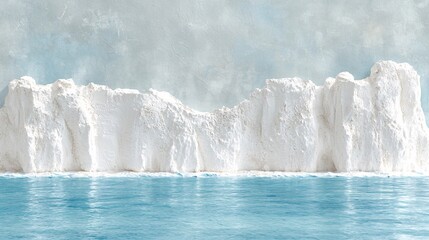 Serene Coastal Landscape with Soft Blue Water