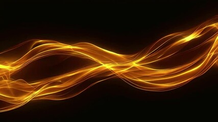 Wall Mural - smooth, black velvet waves subtle golden streaks shimmer in the light. The rich texture and depth of the waves feel of royalty, gold wealth and prestige, 4k background Animation Video