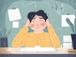 © Surisa - Stressed Businessman Overwhelmed with Work in Office Environment