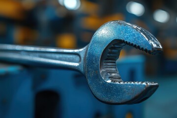 Close-up of a Wrench with a Blurred Background