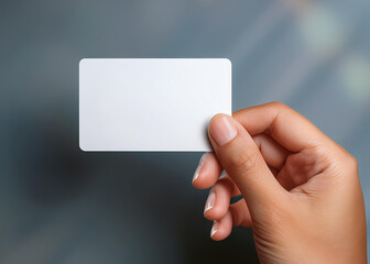 hand holding blank card mockup, business card mock up