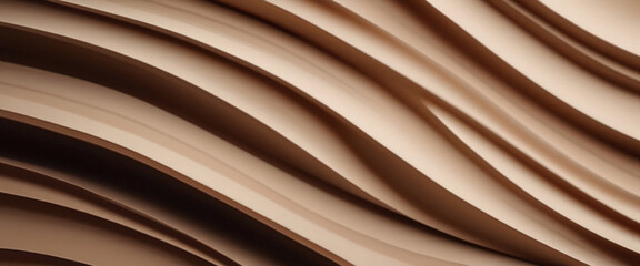 Canvas Print - beige geometric wave abstract background 3d design wave