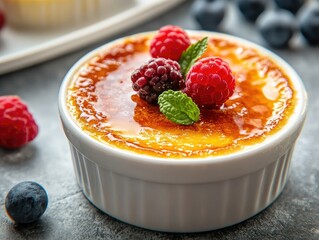 Canvas Print - raspberry and blueberry cheesecake