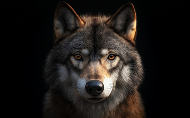  A fox portrait front face.