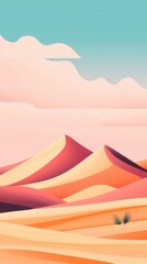 Wall Mural - Abstract Desert Landscape.