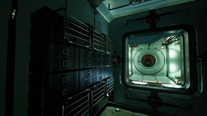 Wall Mural - space station interior in space