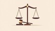 © Thanayut - Balanced Justice: Scales of Justice and Gavel in Flat Design Illustration Symbolizing Law and Morality