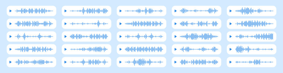podcast voice sound waves and music audio soundwave for message, vector templates. sound wave record