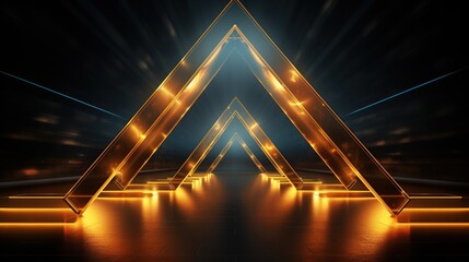 Glowing Golden Triangles in Dark Environment