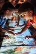 © munawaroh - Children exploring interactive displays, engaging with educational content.