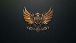 © Elnare - Golden phoenix bird logo on a dark background.