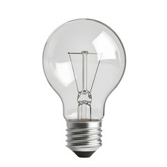 light bulb isolated on transparent background Generative Ai.