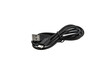 © solidmaks - A black USB cable is coiled up on a white background. The cable has a standard USB-A connector on one end and a USB type-c connector on the other