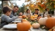 © dobok - Thanksgiving Family Gathering Outdoor Autumn Table Decor Food Celebration