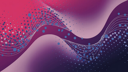 Abstract purple and blue background with flowing lines and dots perfect for modern design projects. 
