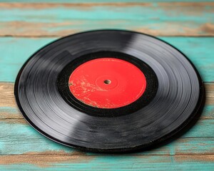 An old gramophone record with a scratched label, a reminder of early sound recording