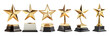 © Maina - Golden Star Trophies on Transparent Background for Award Ceremony