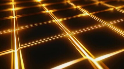 Wall Mural - smooth, black velvet waves subtle golden streaks shimmer in the light. The rich texture and depth of the waves feel of royalty, gold wealth and prestige, 4k background Animation Video