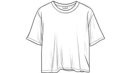 Wall Mural - Blank t-shirt template design.