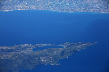 mediterranean coast and coastline of greece