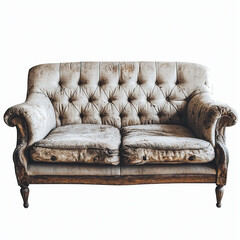 Canvas Print - Antique Couch Isolated