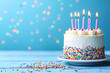 © sharafmaksumov - Birthday Cake Candles White Background