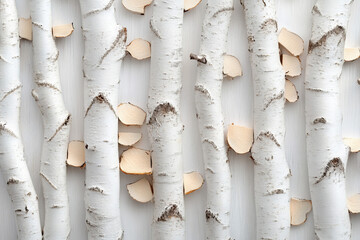 Wall Mural - Birch Bark Background