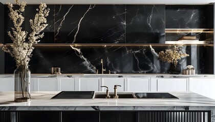 Elegant dark black slate and marble luxury background for sophisticated bathroom and kitchen designs