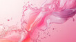 © YOUMING VISION - Abstract pink background. Fluid Liquid 3d rendering.