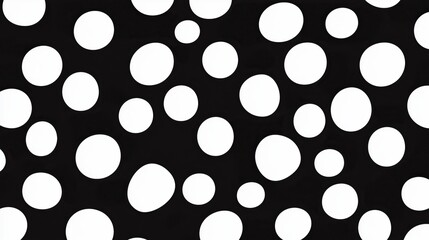 Wall Mural - A black and white image of many small white circles. The circles are arranged in a pattern that creates a sense of movement and energy. The image is abstract and open to interpretation