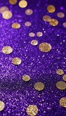 Wall Mural - gold confetti texture purple celebration bokeh abstract wallpaper holiday glitter background  light christmas bokeh gold holiday blur light bright gold glistering yellow christmas defocused blurred