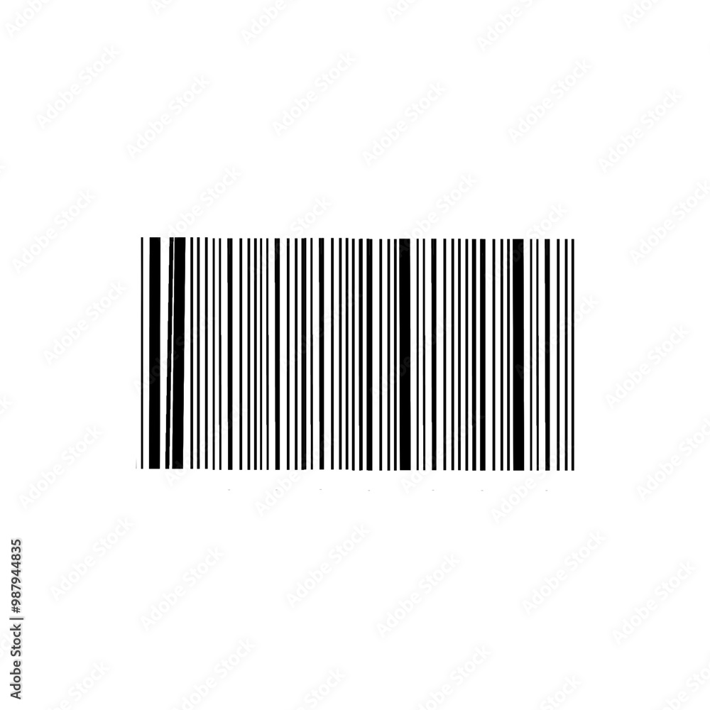 Product barcode scan design element | Bar code on transparent ...