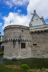 Wall Mural - Detail of Dukes of Brittany Castle (Chateau des ducs de Bretagne, XIII and XIV centuries). Nantes, Loire-Atlantique, France.