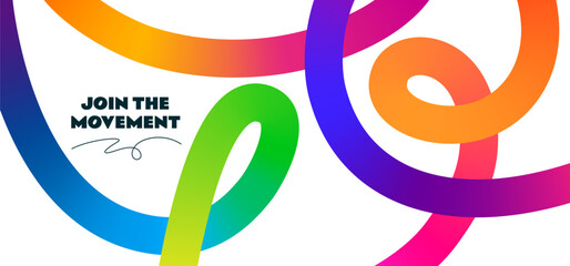 Fototapete - Abstract Wavy Rainbow Lines. Vector Celebration Squiggle Ribbons. Swirl Neon Colored Lines. Background with Gradient Curve Shapes