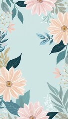 Wall Mural - colors background soft wallpaper organic beautiful blue colorful pink abstract floral leafs backgrou
