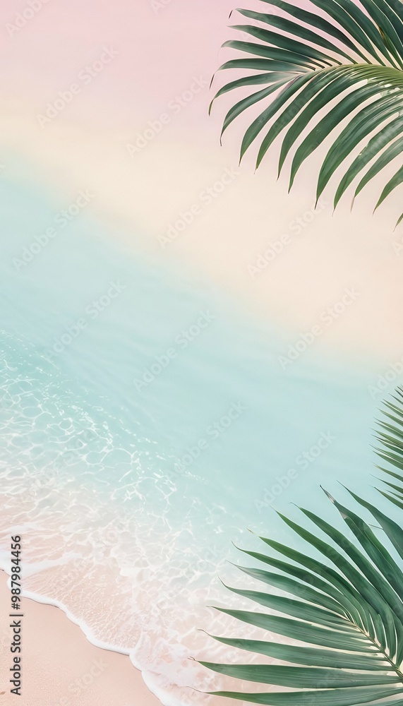 background tropical pastel palm summer palm background tropical leaf