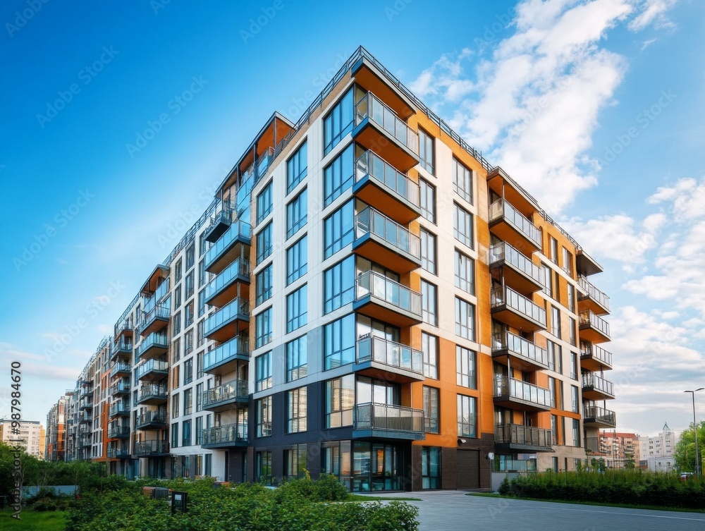 Photo inspiration: Fresh Look at Modern Apartment Building Exterior With Panoramic Windows And Balconies