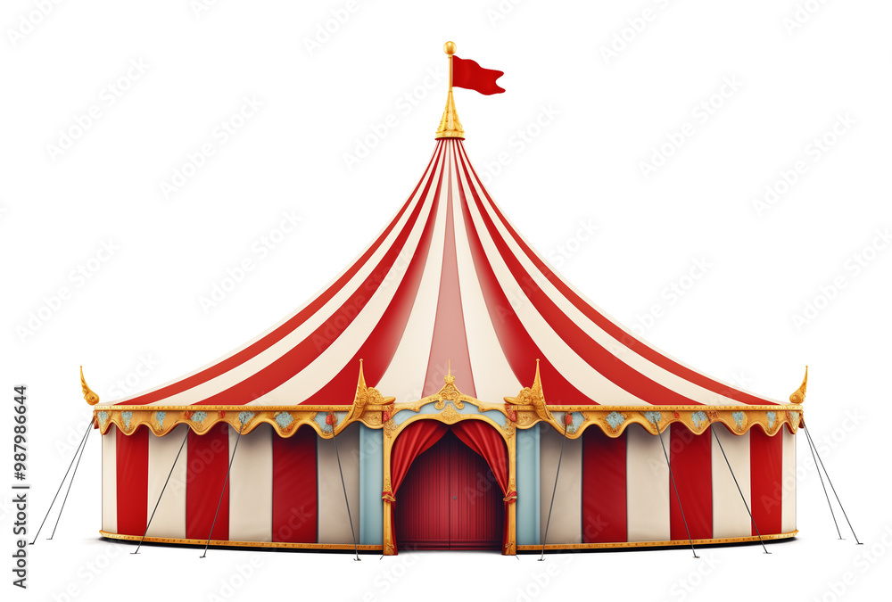 Circus Tent Isolated on Transparent Background PNG Stock Photo | Adobe ...