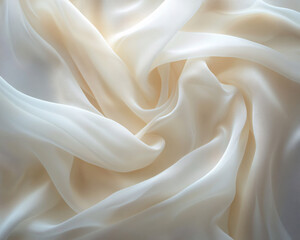 creamy white sheer fabric drape background texture