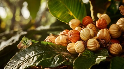 Wall Mural - guarana seeds tree close up photo