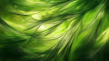 Backlit Feathery Fronds of Dill in Soft Green Light