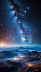 Wall Mural - universe fantasy space landscape nebulae space deep stars  background sky space star astronomy blue universe nebula astrology celestial planet cosmos starry night fantasy dark abstract wallpaper