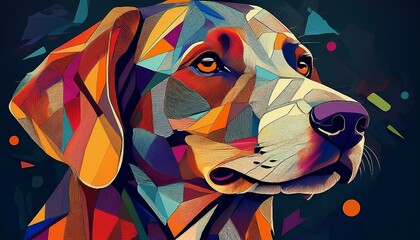 Abstract portraits of a dog